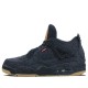 Air Jordan 4 Retro Levis Black Mens/Womens AJ4 Sneakers AO2571-001