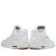 Air Jordan 4 Retro Levis White Mens/Womens AJ4 Sneakers AO2571-100