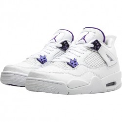 Air Jordan 4 Retro "Purple Metallic" Mens/Womens AJ4 Sneakers 408452-115