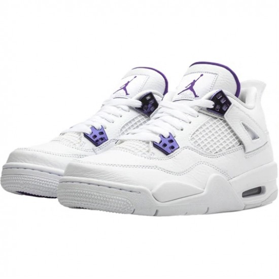 Air Jordan 4 Retro Purple Metallic Mens/Womens AJ4 Sneakers 408452-115