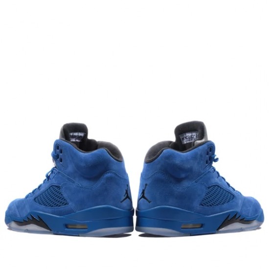 Air Jordan 5 Retro Blue Suede Mens AJ5 Sneakers 136027-401