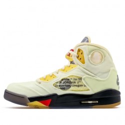 Air Jordan 5 Retro "OFF-WHITE Sail" Mens AJ5 Sneakers DH8565-100