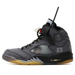 Air Jordan 5 Retro "Off-White Black" Mens AJ5 Sneakers CT8480-001