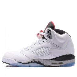 Air Jordan 5 Retro "White Cement" GS AJ5 Sneakers 440888-104