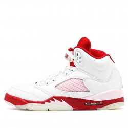 Air Jordan 5 Retro "White Pink Red" Mens/Womens AJ5 Sneakers 440892-106