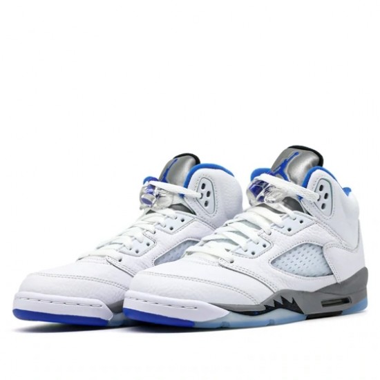 Air Jordan 5 Retro White Stealth 2021 Mens/Womens AJ5 Sneakers 440888-140