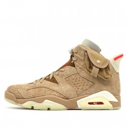 Air Jordan 6 Retro "Travis Scott British Khaki" Mens AJ6 Sneakers DH0690-200