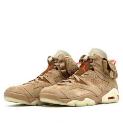 Air Jordan 6 Retro "Travis Scott British Khaki" Mens AJ6 Sneakers DH0690-200