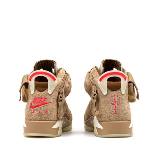 Air Jordan 6 Retro Travis Scott British Khaki Mens AJ6 Sneakers DH0690-200